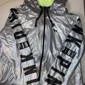 Victoria Secret PINK Silver Hoodie SIZE L